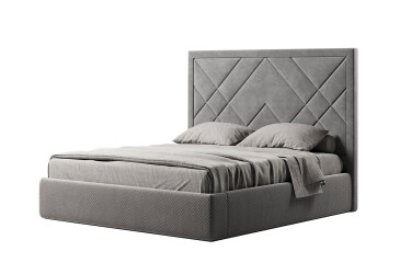 Posteľ Viva 1.8 Šedý velvet, s výklopným rámom Viva