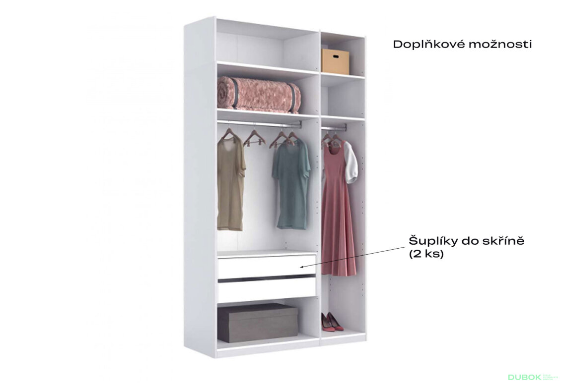 Fotografia 4 - Skriňa 3dv Bez zrkadiel Kašmír séria N Bruno