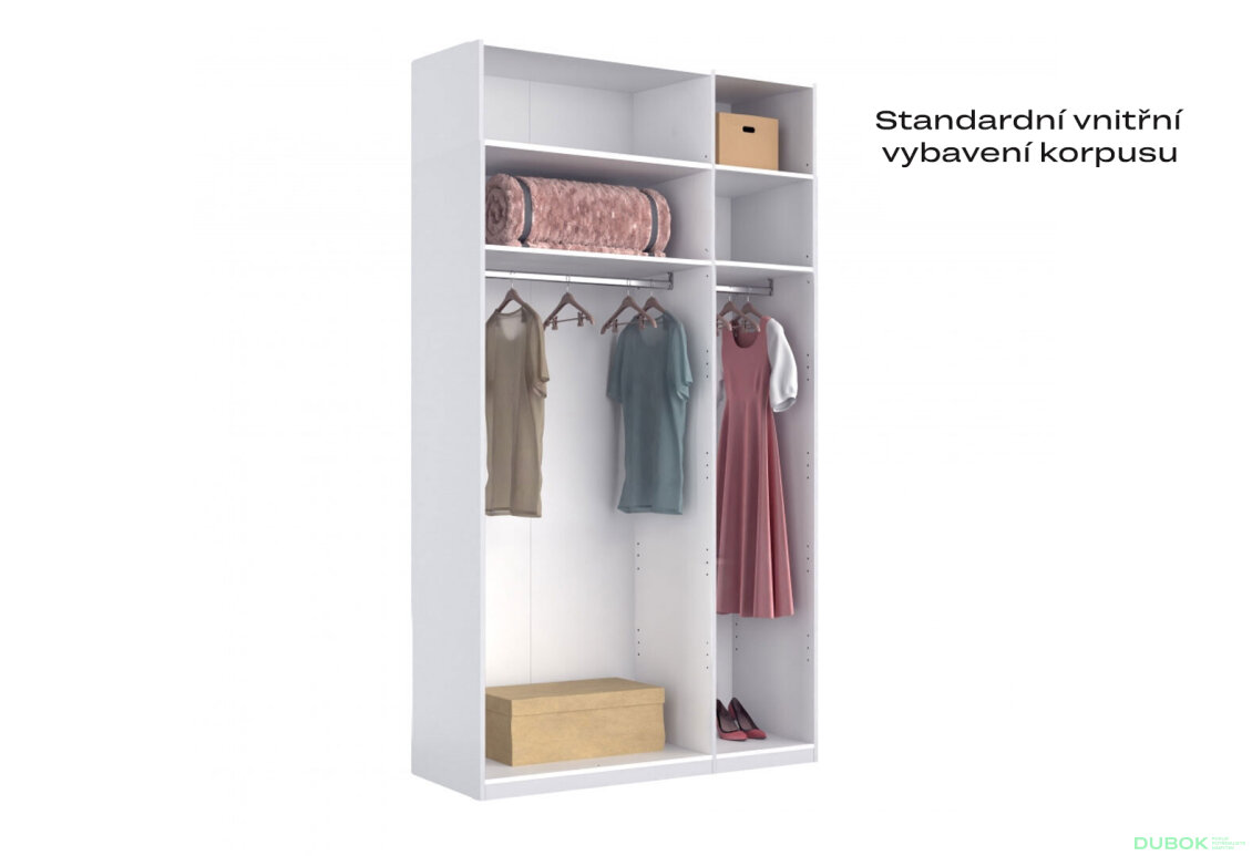 Fotografia 6 - Skriňa 3dv Bez zrkadiel Super Mat Biela séria N Barton