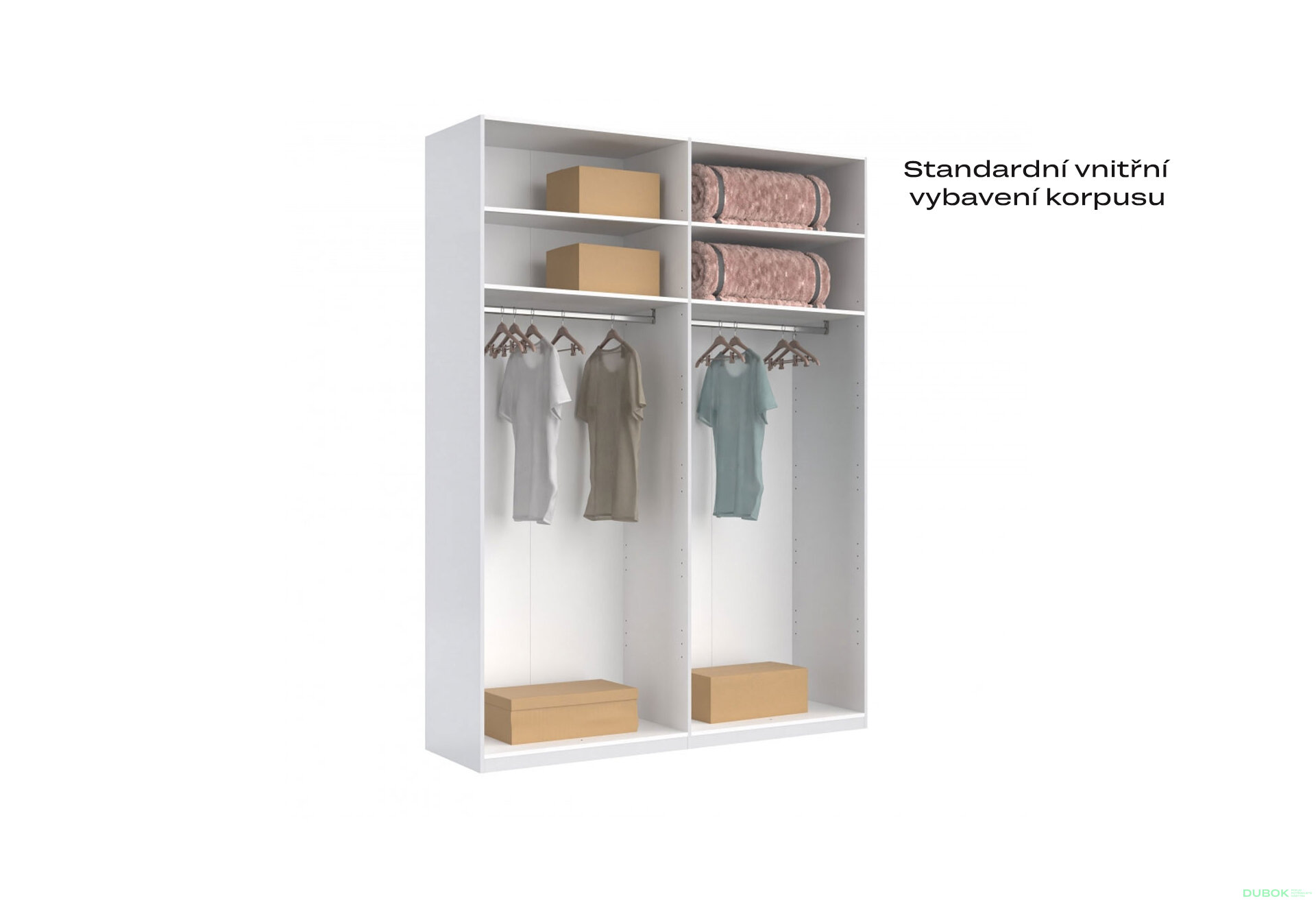 Fotografia 8 - Skriňa 4-dverová Bez zrkadiel Super Mat Biela séria N Barton