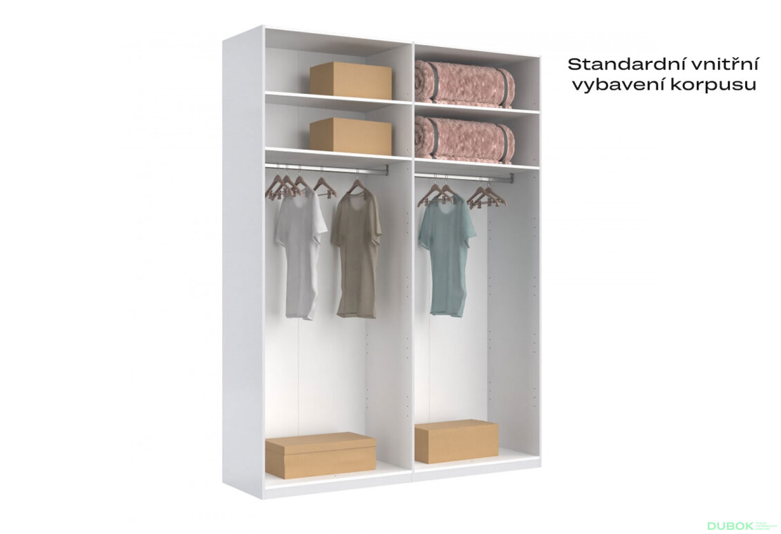 Fotografia 8 - Skriňa 4-dverová Bez zrkadiel Super Mat Biela séria N Barton