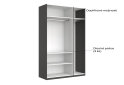 Fotografia 4 - Skriňa 3dv bez zrkadiel séria N, grafit Doni