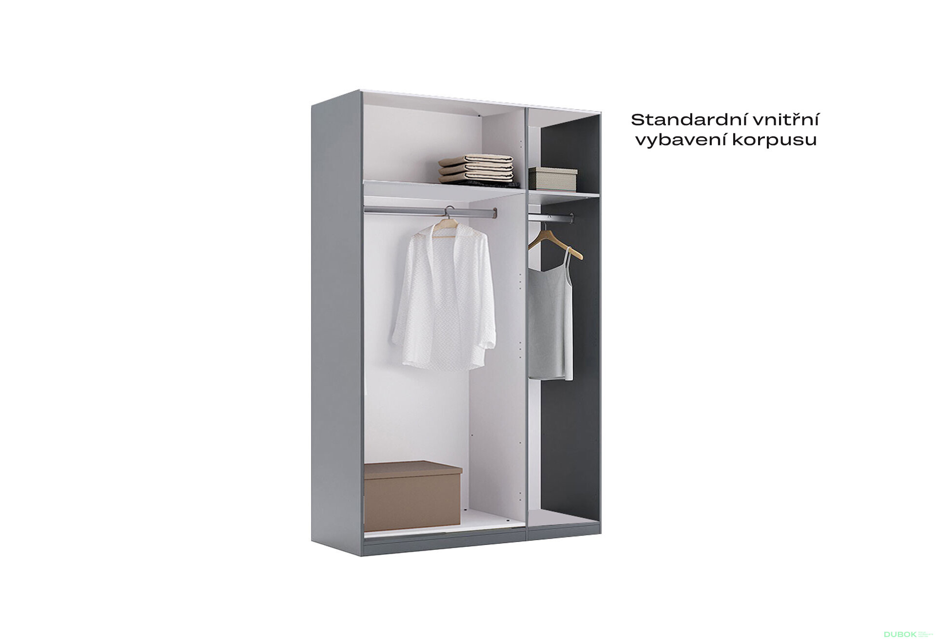 Fotografia 5 - Skriňa 3dv bez zrkadiel séria N, grafit Dominika