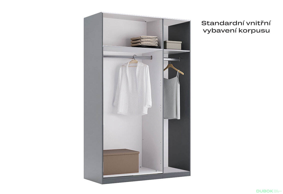 Fotografia 5 - Skriňa 3dv bez zrkadiel séria N, grafit Dominika