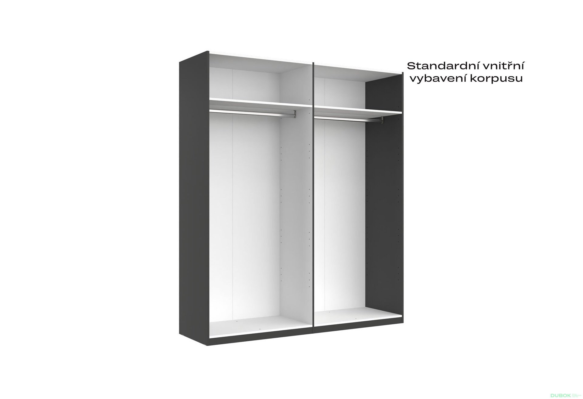 Fotografia 6 - Skriňa 4d bez zrkadiel, séria N, grafit Dominika