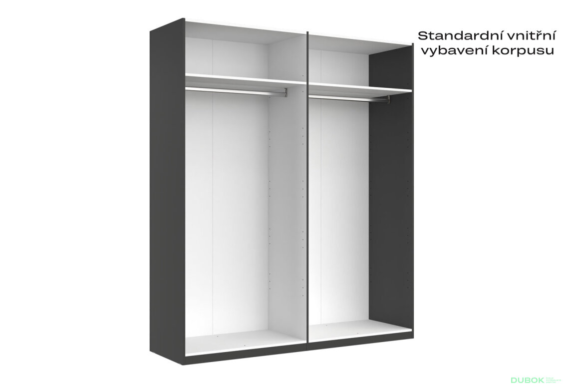 Fotografia 6 - Skriňa 4d bez zrkadiel, séria N, grafit Dominika