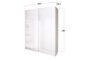 Skriňa s posuvnými dverami 2,0x2,4m (Dvere Lesklé Biele), séria N Family - Fotografia 25 Fotografia 25 - Skriňa s posuvnými dverami 2,0x2,4m (Dvere Lesklé Biele), séria N Family