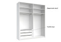Skriňa s posuvnými dverami 2,0x2,4m (Dvere Lesklé Biele/Zrkadlo), séria N Family - Fotografia 4 Fotografia 4 - Skriňa s posuvnými dverami 2,0x2,4m (Dvere Lesklé Biele/Zrkadlo), séria N Family
