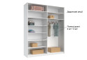 Skriňa s posuvnými dverami 2,0x2,4m (Dvere Lesklé Biele/Zrkadlo), séria N Family - Fotografia 3 Fotografia 3 - Skriňa s posuvnými dverami 2,0x2,4m (Dvere Lesklé Biele/Zrkadlo), séria N Family