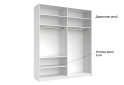 Skriňa s posuvnými dverami 2,0x2,4m (Dvere Lesklé Biele/Zrkadlo), séria N Family - Fotografia 14 Fotografia 14 - Skriňa s posuvnými dverami 2,0x2,4m (Dvere Lesklé Biele/Zrkadlo), séria N Family