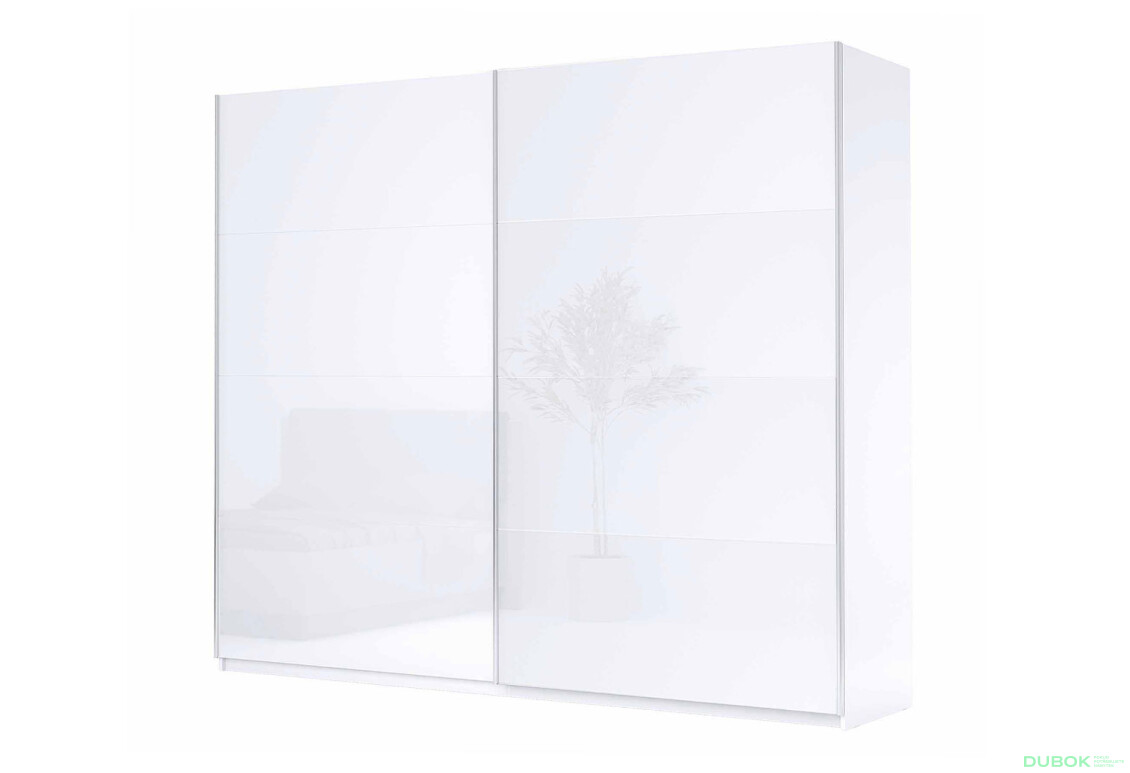 Skriňa-šatňa 2,5x2,1m (Dvere Lesklé Biele), séria N Family - Fotografia 1 Fotografia 1 - Skriňa-šatňa 2,5x2,1m (Dvere Lesklé Biele), séria N Family