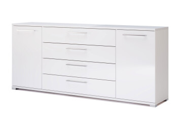 Komoda 2dv 4šu 1,9 m biela lesk Family