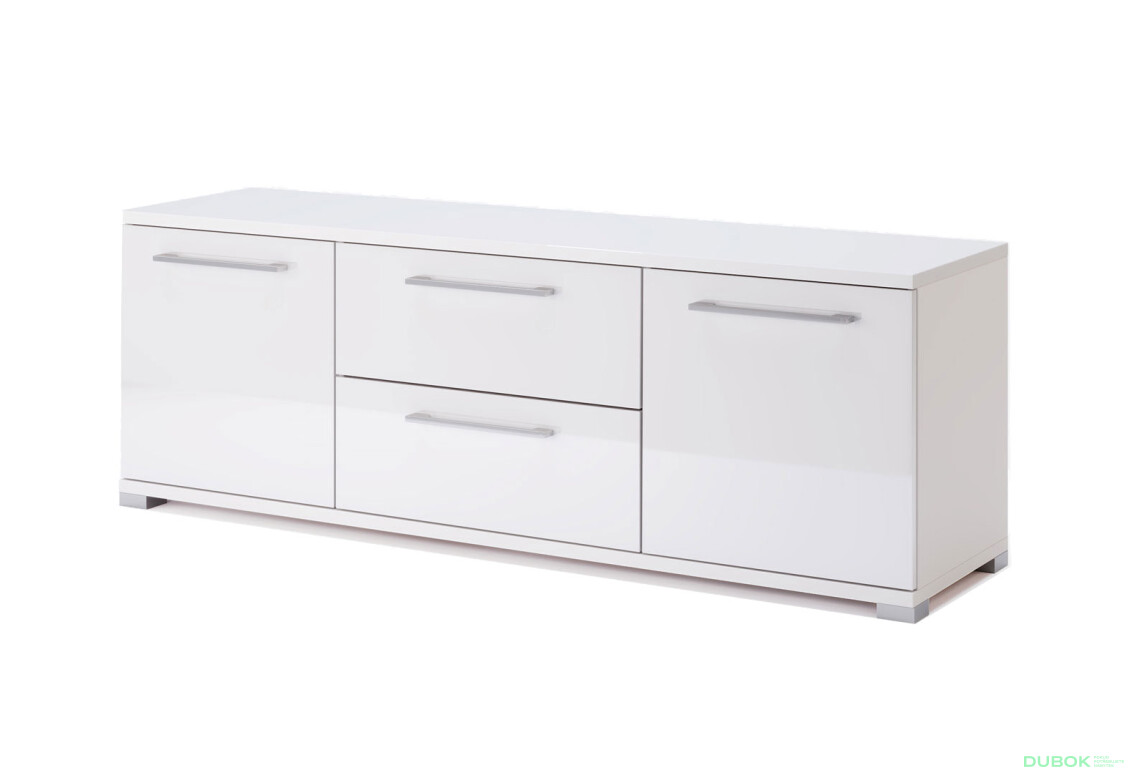 TV stolík 1,5 m biely lesk Family