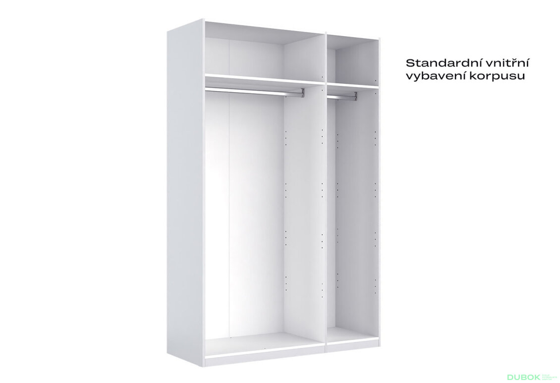 Fotografia 12 - Skriňa 3dv so zrkadlom, séria N biela Family