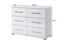 Fotografia 3 - Komoda 6šu biely lesk Family