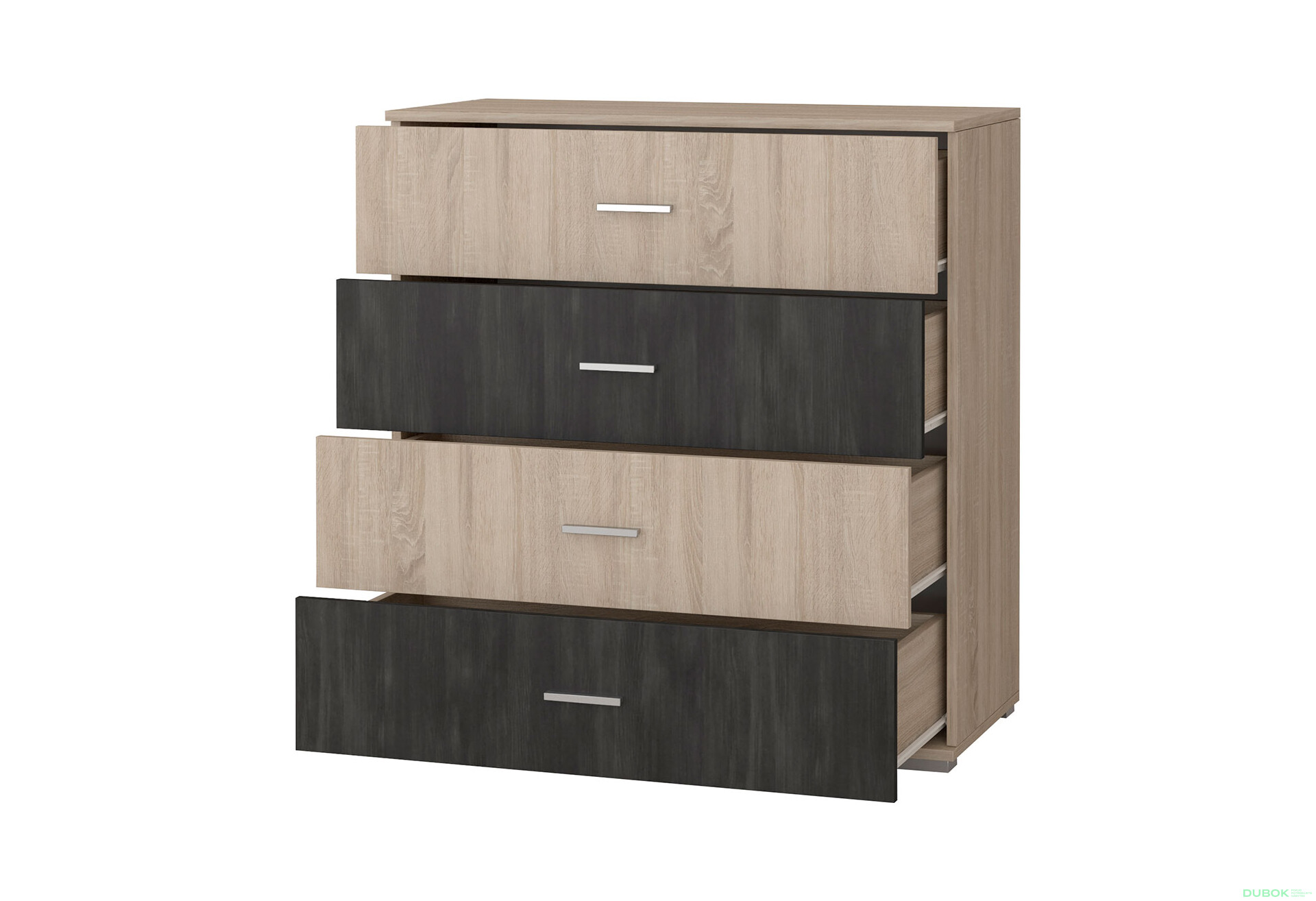 Fotografia 2 - Komoda 4S Wenecja dub sonoma / dub canterbury Idczak meble