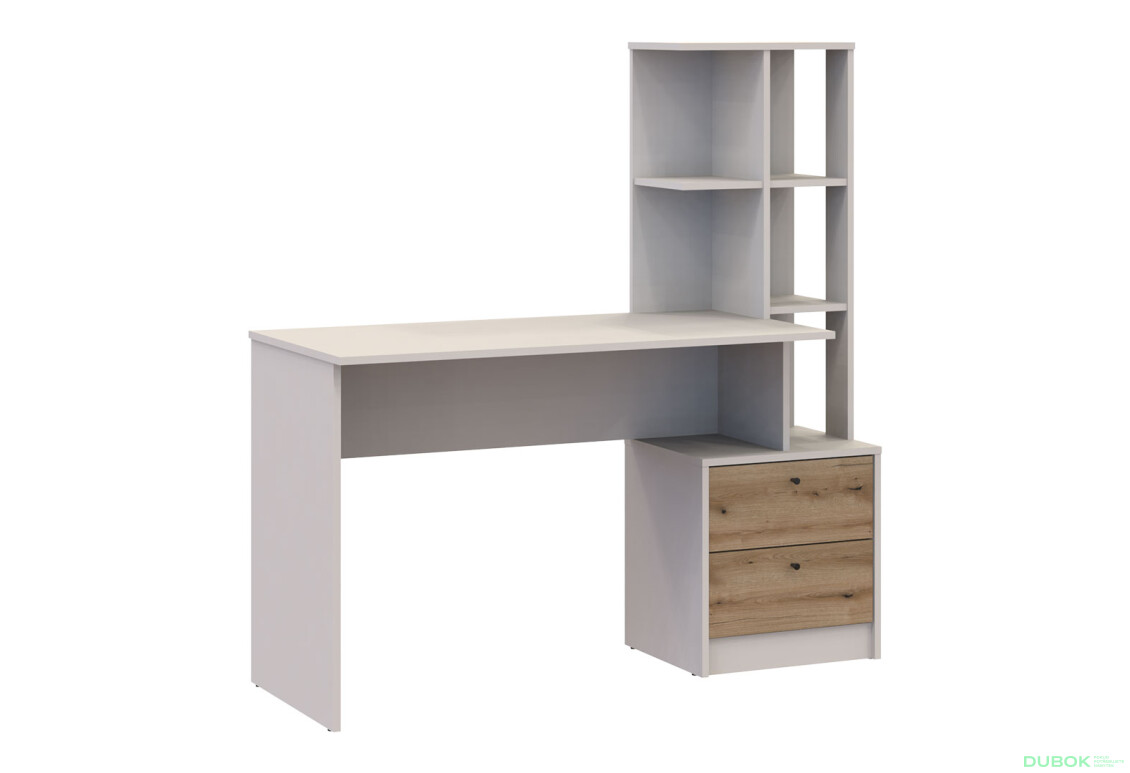Fotografia 5 - Písací stôl T7 kašmír / dub evoke 136x55x138