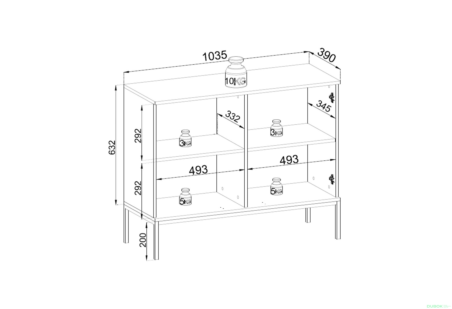 Komoda K104 1 pkt Ľad Sento čierny / dub wotan - Fotografia 9 Fotografia 9 - Komoda K104 1 pkt Ľad Sento čierny / dub wotan