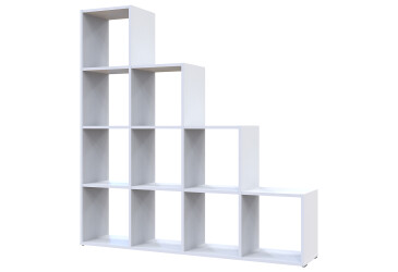 Regál otvorený Step 4х4 136.2х28.8х140.7 biely