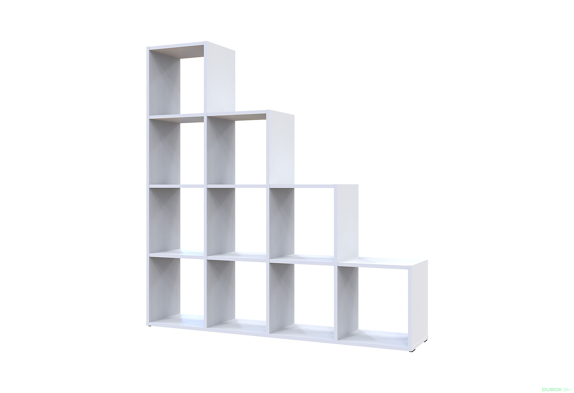 Fotografia 1 - Regál otvorený Step 4х4 136.2х28.8х140.7 biely