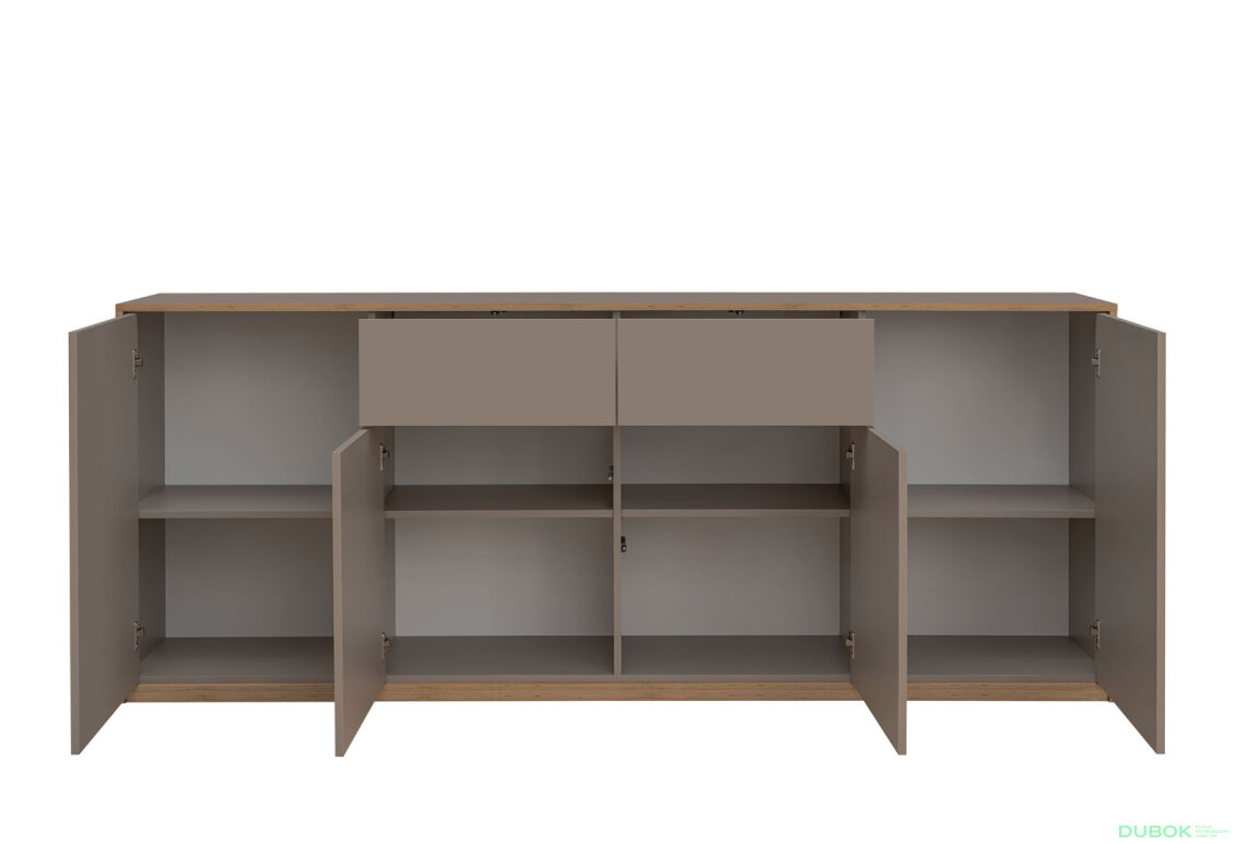 Fotografia 3 - Komoda 4d2s sivý kubanit Complex