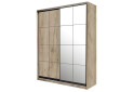 Fotografia 1 - Skriňa s posuvnými dverami DTD + zrkadlo 150x240x60 cm Loft Lines BL Dub kraft sivý