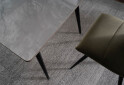 Fotografia 8 - Stôl Ivy 140x80 mramorový efekt, šedý / čierny mat