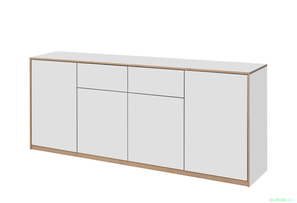 Komoda 4d2s biela Complex