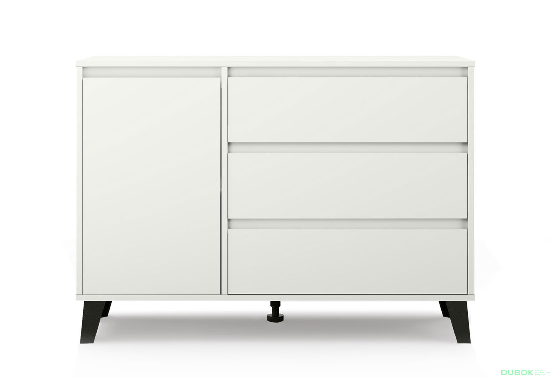 Komoda Borg 1d3s biela
