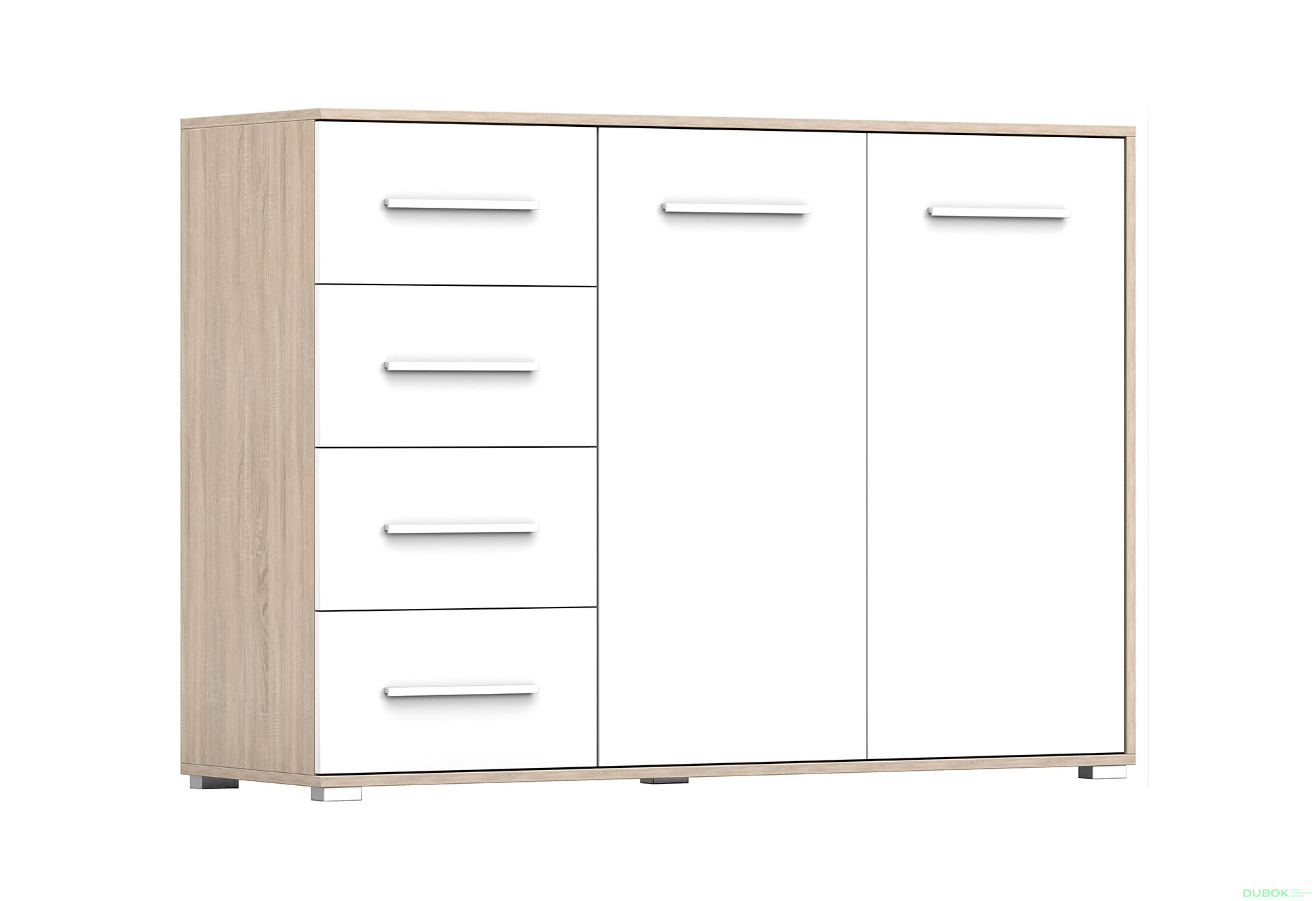 Fotografia 4 - Komoda Frida 01 135 2D4S dub sonoma / biely