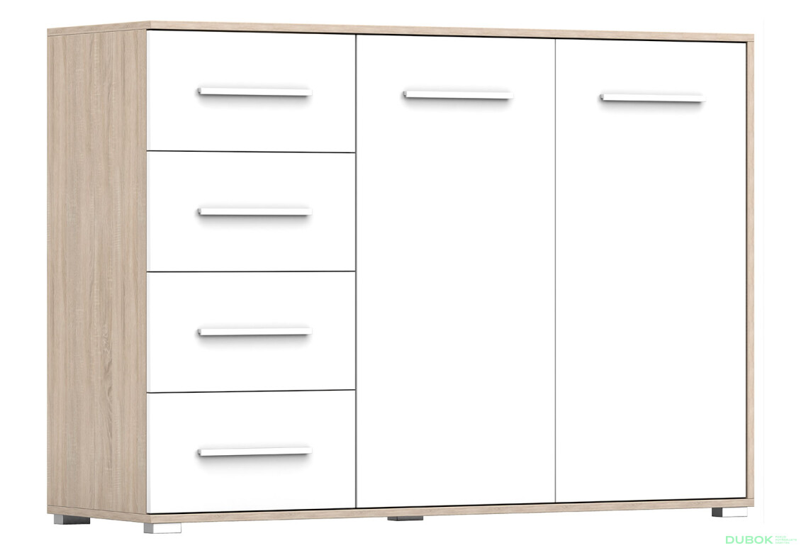 Fotografia 4 - Komoda Frida 01 135 2D4S dub sonoma / biely