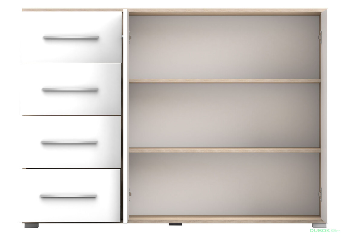 Fotografia 6 - Komoda Frida 01 135 2D4S dub sonoma / biely