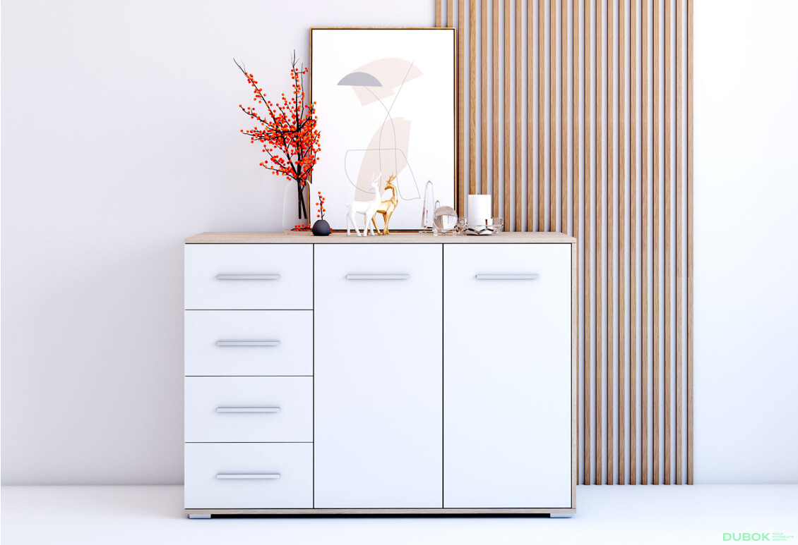 Fotografia 10 - Komoda Frida 01 135 2D4S dub sonoma / biely