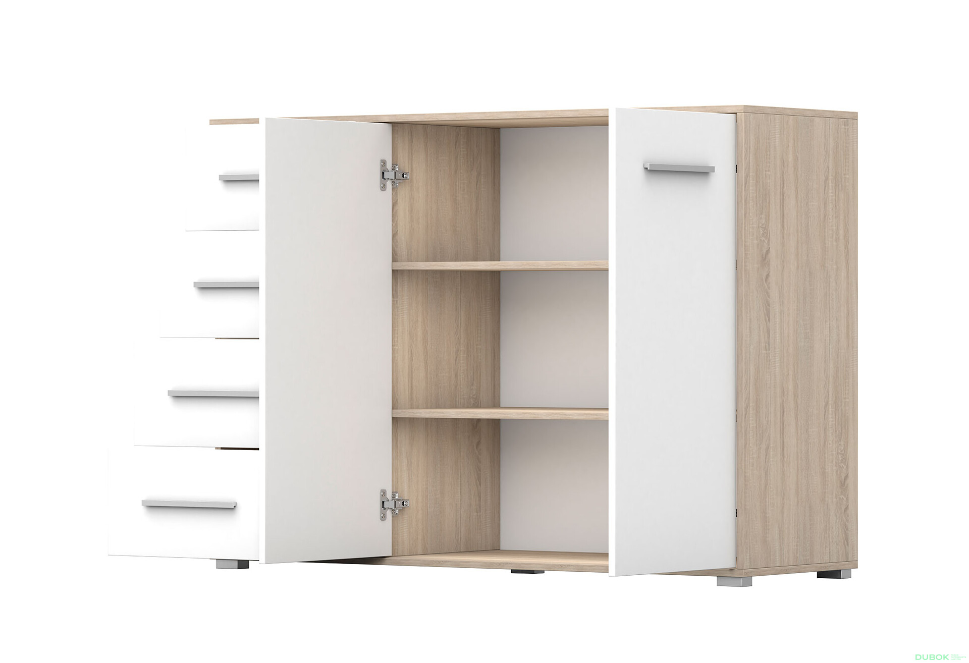 Fotografia 5 - Komoda Frida 01 135 2D4S dub sonoma / biely