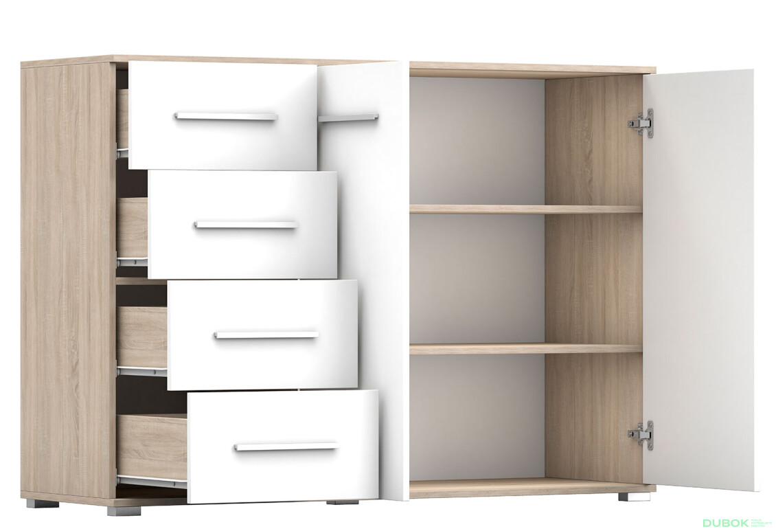 Fotografia 7 - Komoda Frida 01 135 2D4S dub sonoma / biely