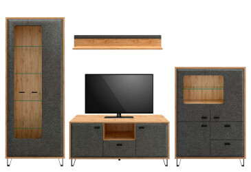 Obývacia zostava 3.2 m Grace dub navarra / grafit