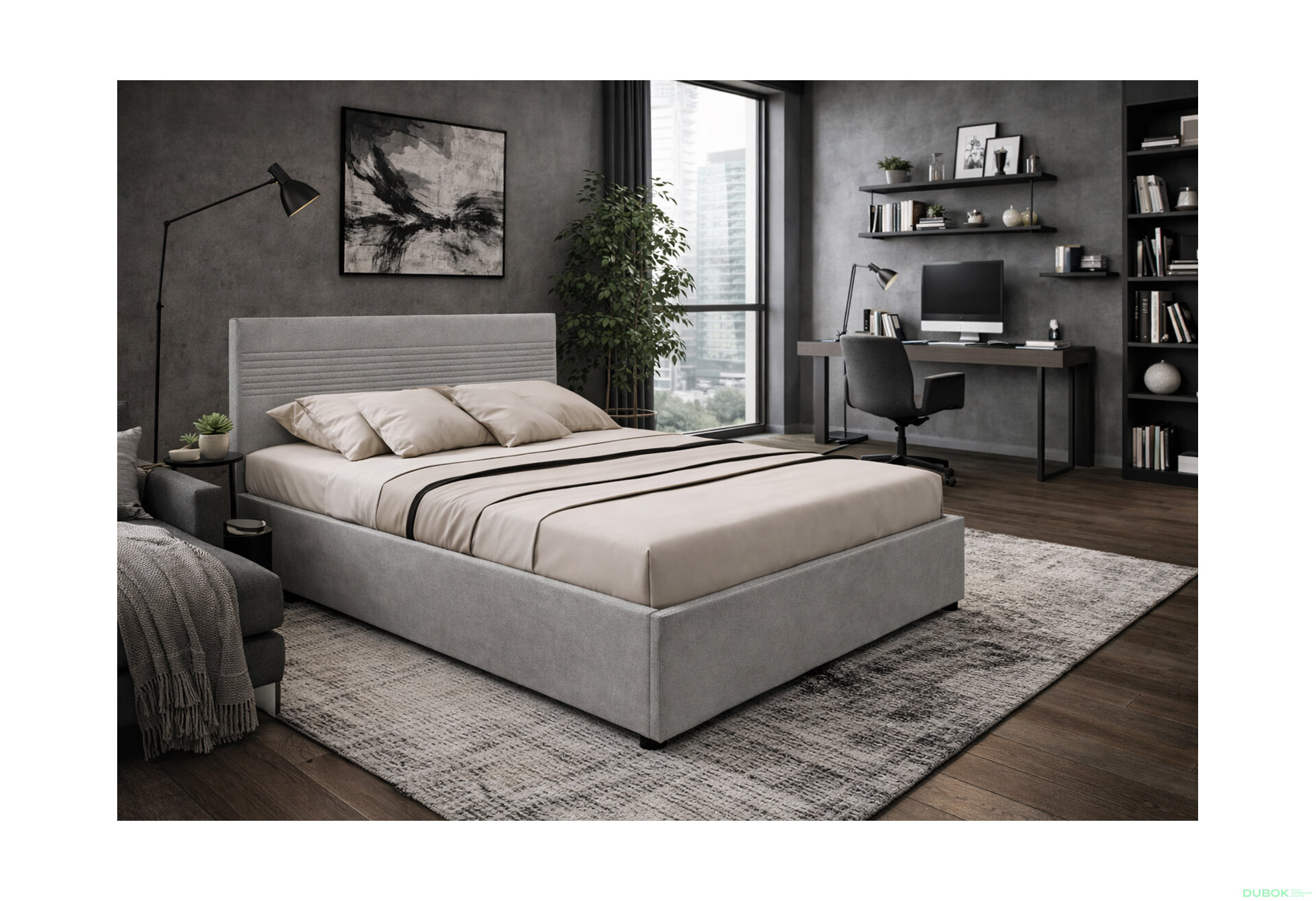 Fotografia 10 - Posteľ Fro Line 160x200 Mono 246, sivá