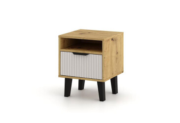Nočný stolík Borg Duo 1S dub artisan / kašmír