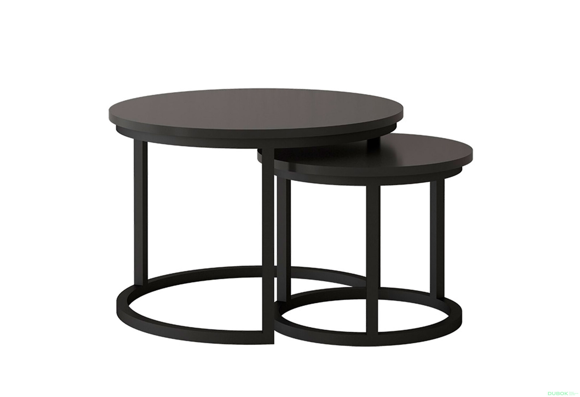 Fotografia 1 - Konferenčný stolík Toronto 50x42 + 70x46 čierny / čierny