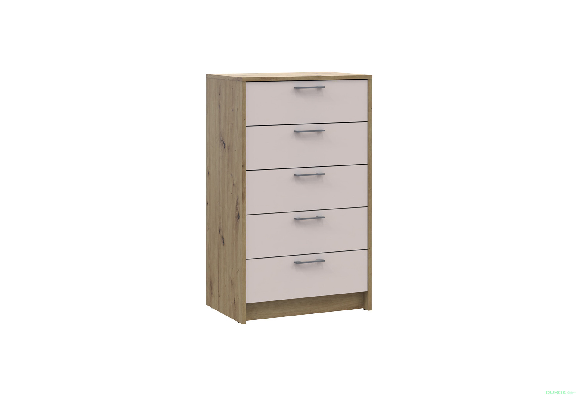 Fotografia 3 - Komoda Rondi 5 zásuviek 60х40х100 dub artisan / kašmír