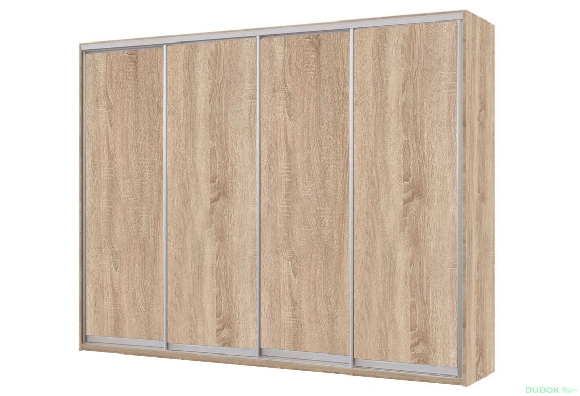 Skriňa s posuvnými dverami Komforto 4 DTD 250x240x60 cm Dub sonoma