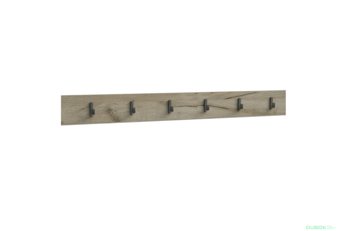 Vešiak Sara 90 cm Dub kraft sivý