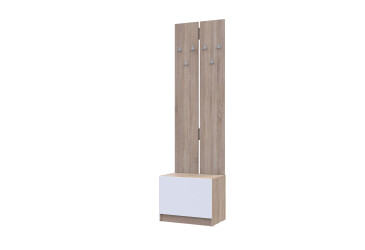 Vešiak so skrinkou Sola dub sonoma drevotrieska 60x40x215