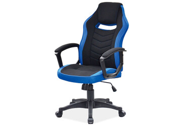 Otočné kreslo Camaro čierny / modrý