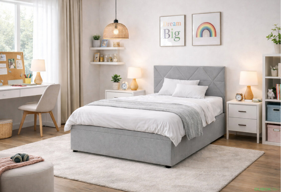 Fotografia 10 - Posteľ Fro Caro 120x200 s roštom, úložným priestorom Mono 246, sivá