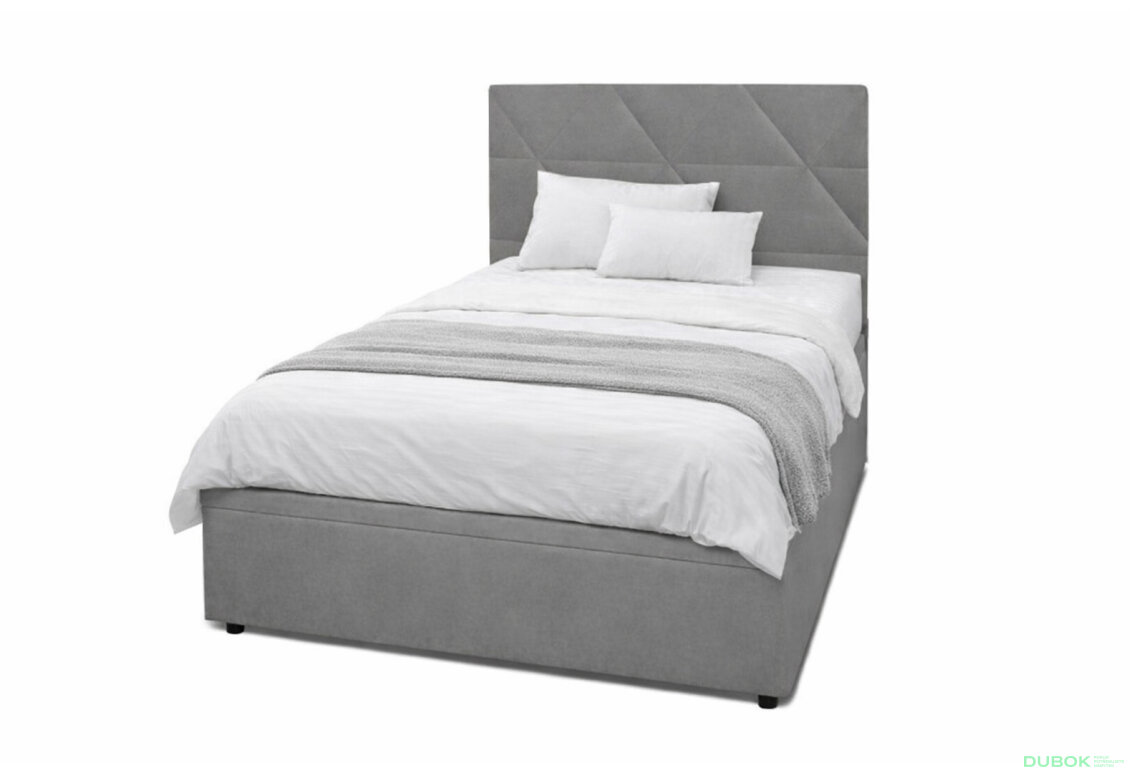 Fotografia 1 - Posteľ Fro Caro 120x200 s roštom, úložným priestorom Mono 246, sivá