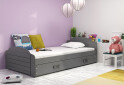 Posteľ Lili grafit, zásuvka grafit 90x200 cm s roštom, matracom - Fotografia 4 Fotografia 4 - Posteľ Lili grafit, zásuvka grafit 90x200 cm s roštom, matracom