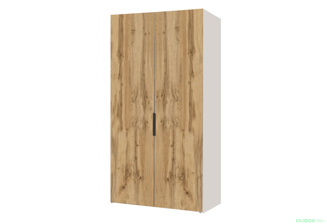 Skriňa dvojdverová 100 cm Modus 2 DTD Dub Appalache Korpus Biely BL