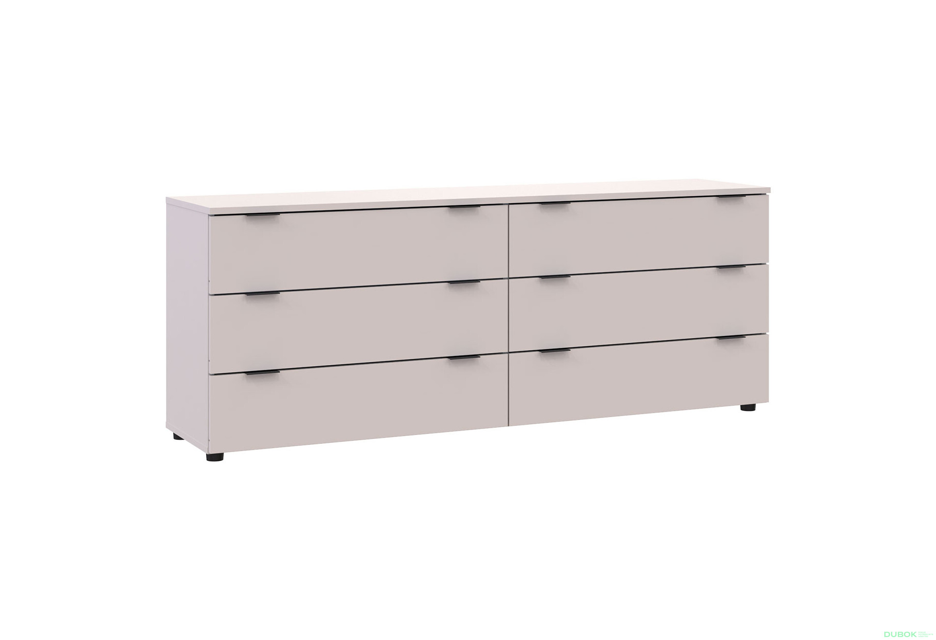 Fotografia 4 - Komoda Ron 9 s 6 zásuvkami 160х38х62 kašmír