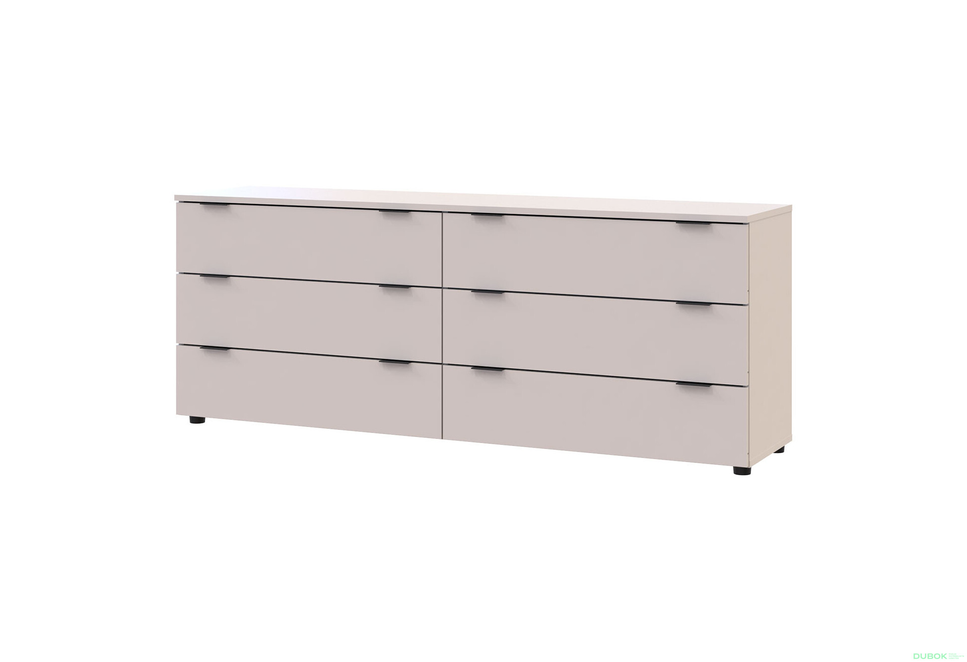 Fotografia 1 - Komoda Ron 9 s 6 zásuvkami 160х38х62 kašmír